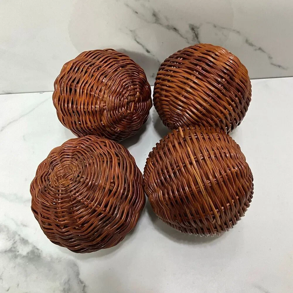 WICKER Balls Set of 4